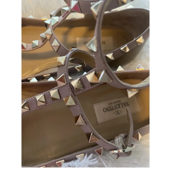 Valentino Rock stud Leather Flats - Picture 4 of 10